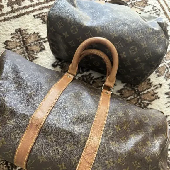 LOUIS VUITTON AS-IS Monogram Lot Set Speedy 30 & Keepall 45 Projects bags duffel - Picture 6 of 10